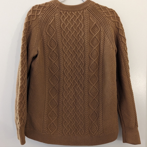 NWT JCrew brown camel knit sweater Medium - Picture 3 of 4